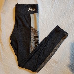 Pink sz M Heathered Grey Leggings